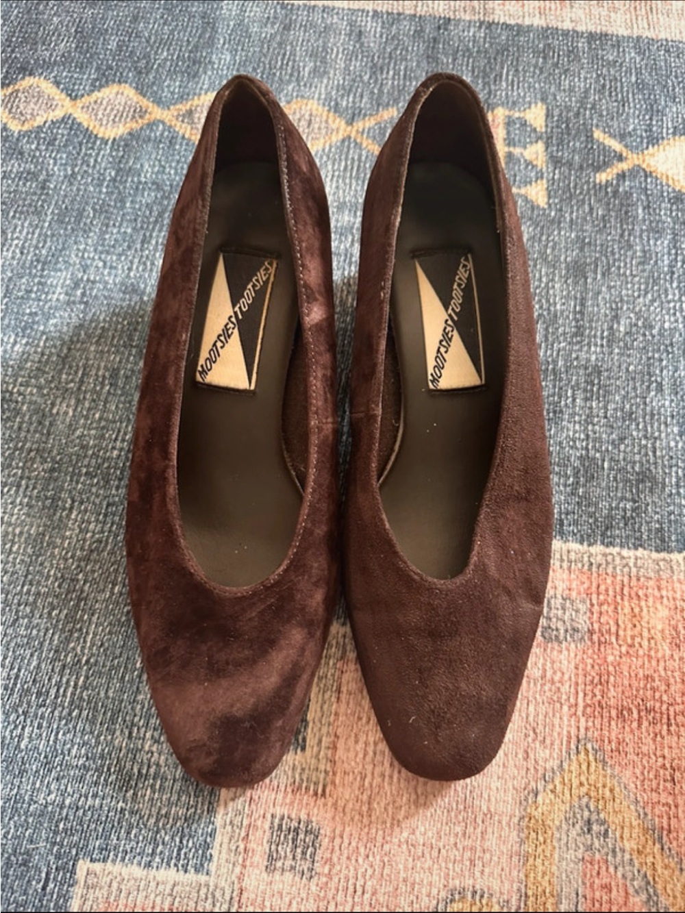 Mootsies Tootsies Dark Brown Suede Low Heels